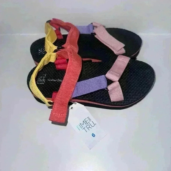 NWT! Time and Tru Platform Sole Sandals (Size 6) Multicolor - Picture 8 of 12